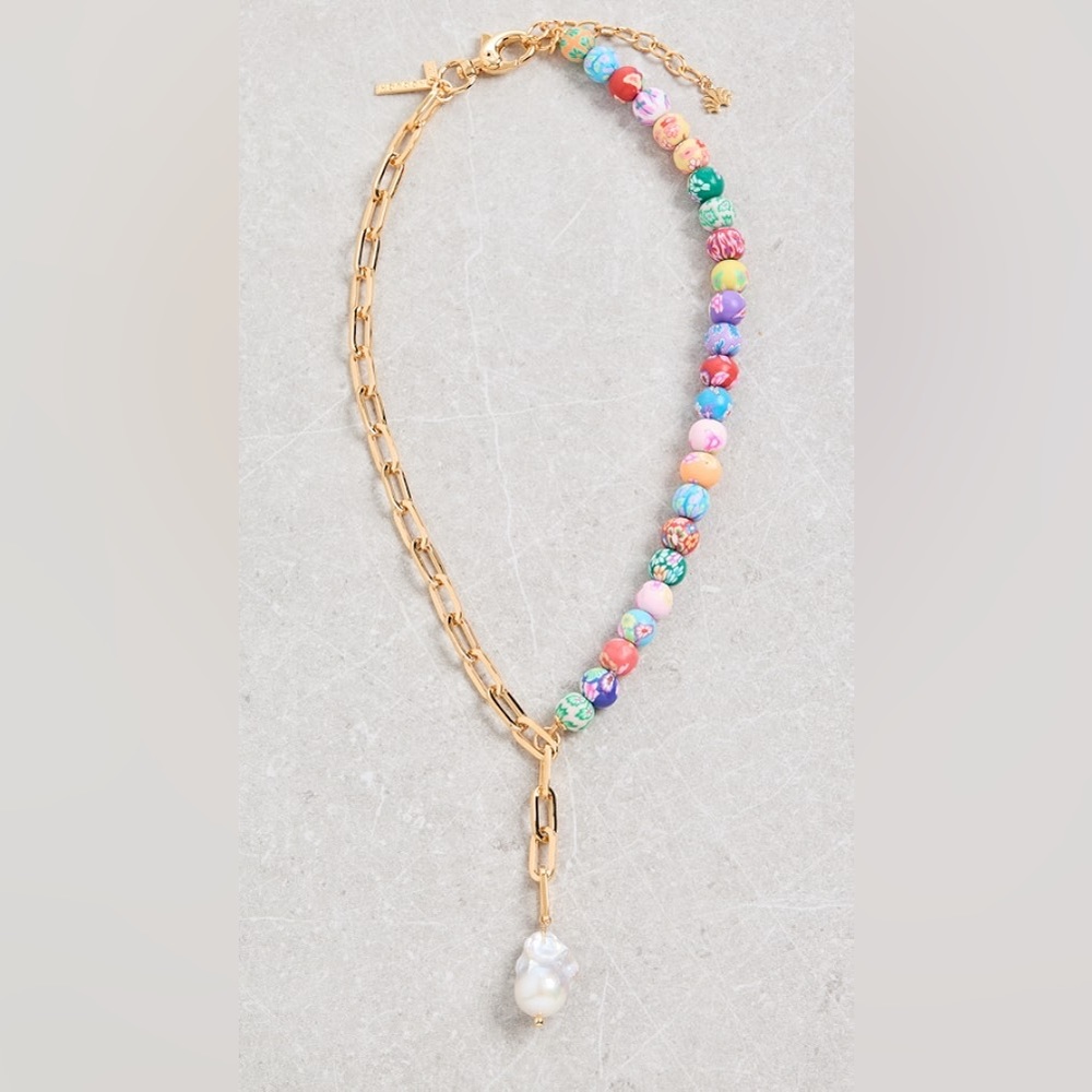 Lele Sadoughi
Beaded Pearl Lariat Necklace